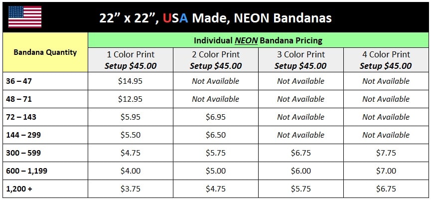 AMBRO NEON Bandanas